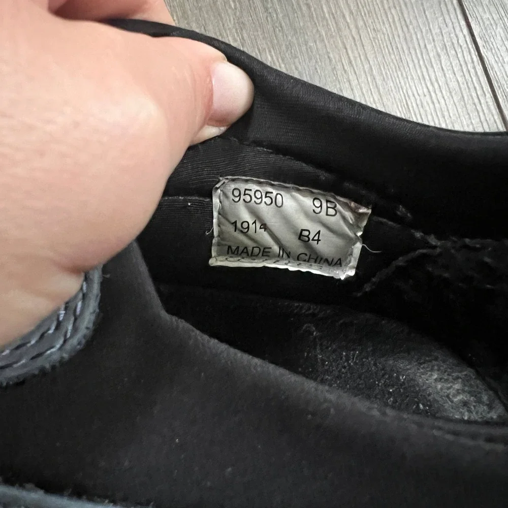 Lands' End Waterproof Duck Winter Spring Rain Boots Womens 9B Black Gray